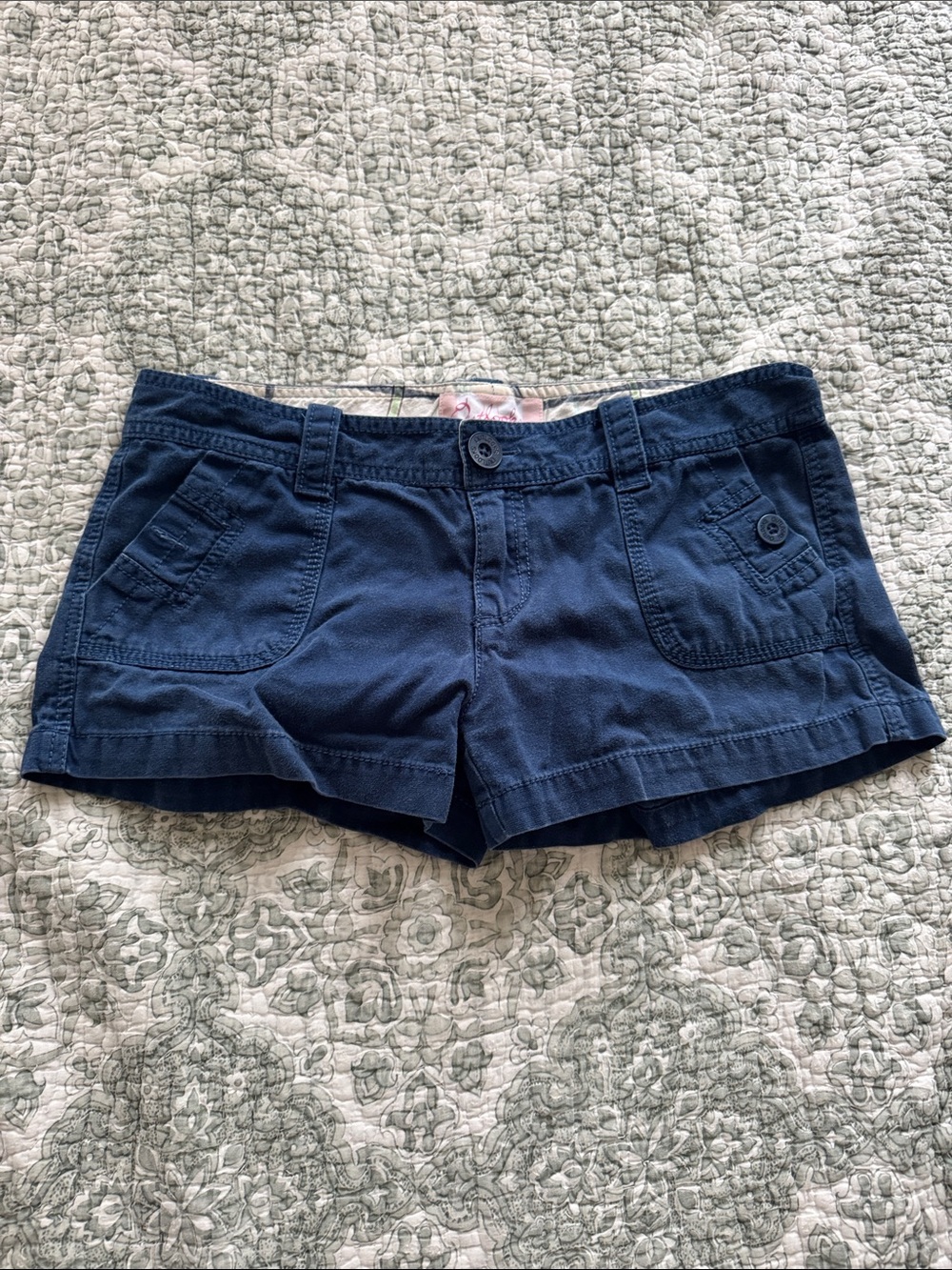 Outlooks Women's Navy Casual Cotton Shorts